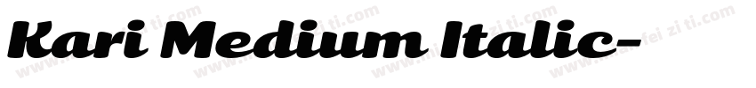 Kari Medium Italic字体转换